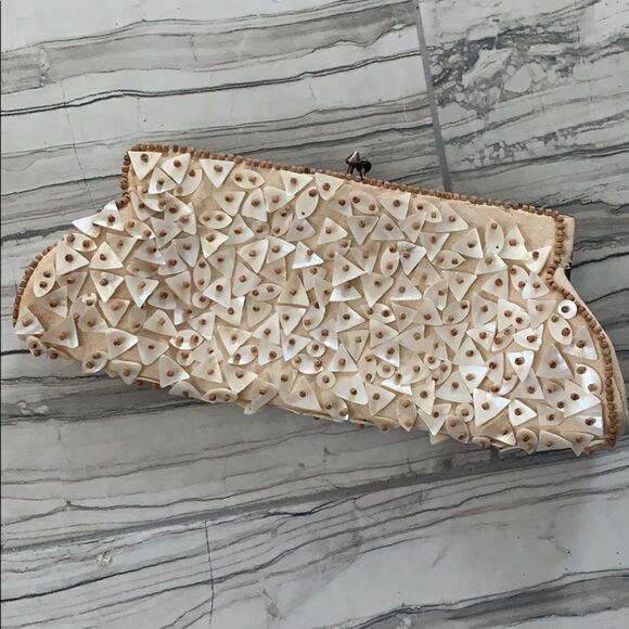 Vintage beaded canvass bag - Picture 2 of 5